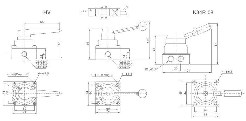 HV/K34 Series Hand-Switching Valve