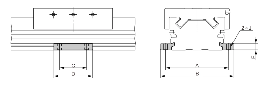 MY1M Series Mechanically Jointed Rodless Cylinder/Sliding Bearing Guide Type