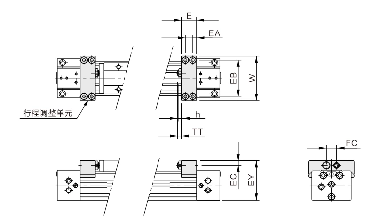 MY1B Series Mechanical Joint Rodless Cylinder/Basic Type