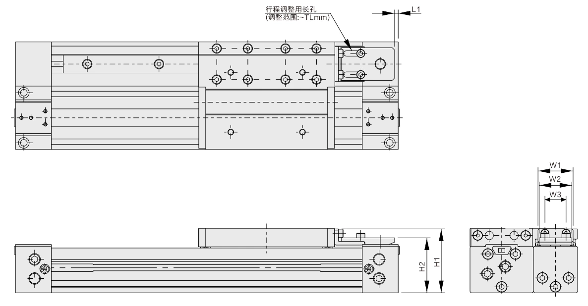 MY1H Series Mechanical Joint Rodless Cylinder/Linear Guide Type