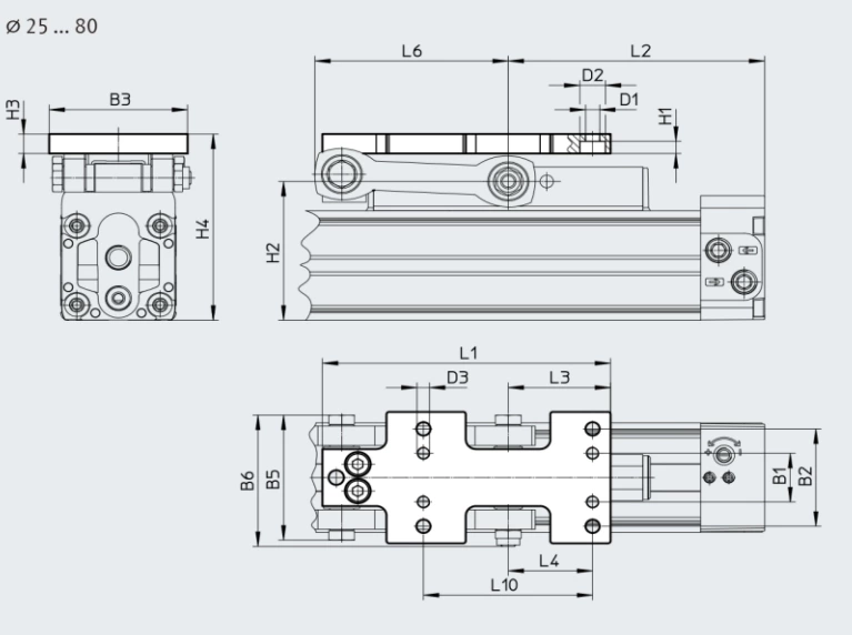 Rodless Cylinder DGC-K