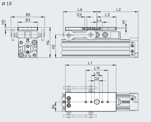 Rodless Cylinder DGC-K