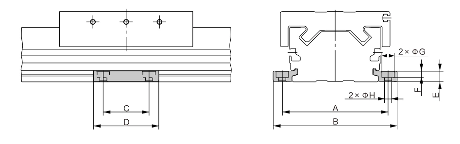 MY1M Series Mechanically Jointed Rodless Cylinder/Sliding Bearing Guide Type