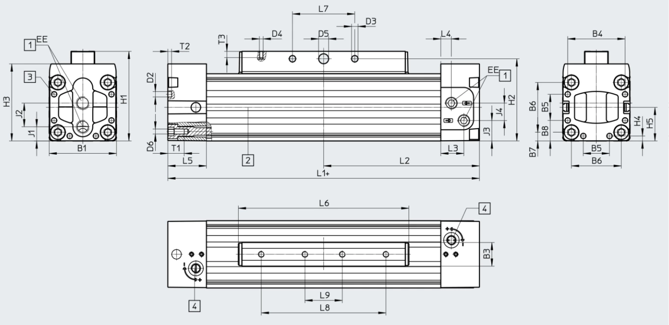 Rodless Cylinder DGC-K