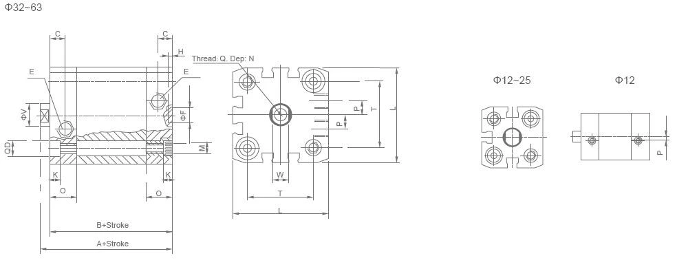 ADN Series Compact Cylinder（ISO21287）