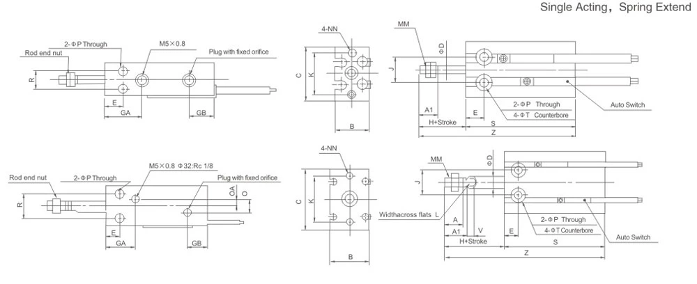 CU Series Free Installation Cylinder