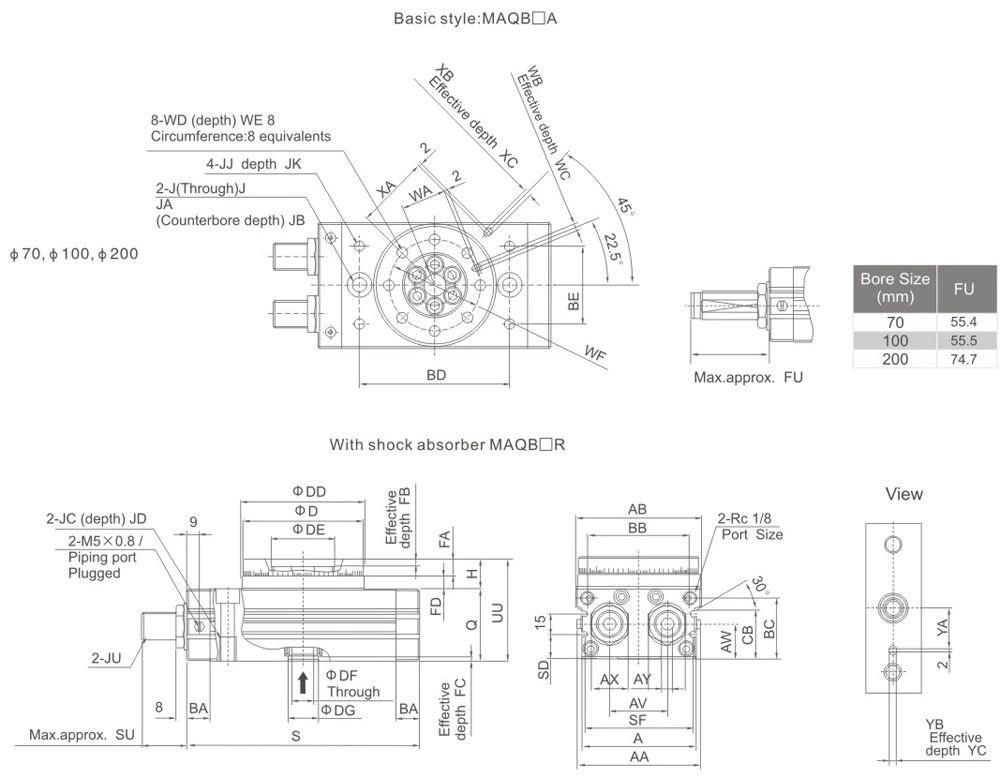 MSQ Series Rotary Cylinder