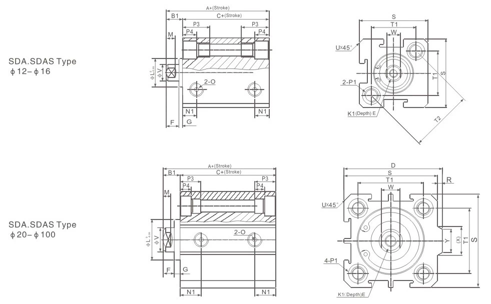 SDA Series Compact Cylinder