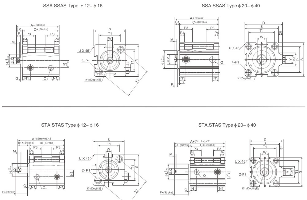 SDA Series Compact Cylinder